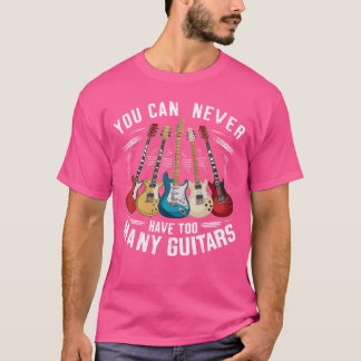 ギターファミリーのための音楽ギターは多ければ多いほど良い Tシャツ