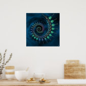 ギターフラクタルポスター ポスター (キッチン)