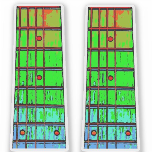 ギターフレットボードシール シール (正面)