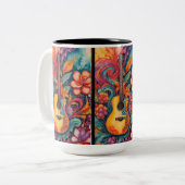 ギターフローラメドレー15オズマグ ツートーンマグカップ (正面左)