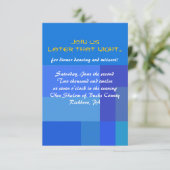 ギターブルースミュージカルバーバルミツワーパーティーカード 招待状 (スタンド正面)