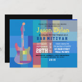 ギターブルースミュージカルバーバルミツワー招待状 招待状 (正面/裏面)