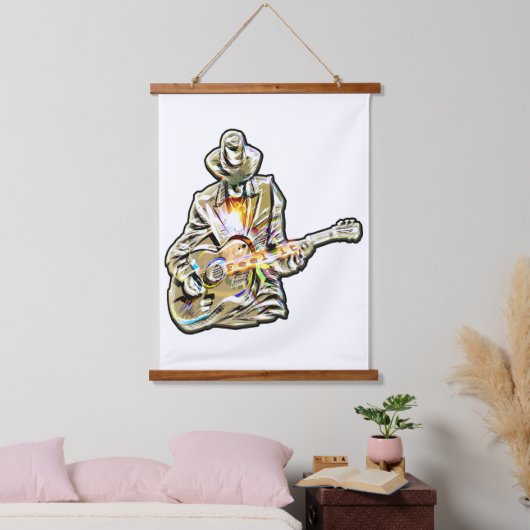 ギターブルース・マン感じ- it 吊り下げ型タペストリー (寝室)