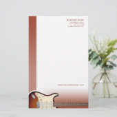 ギタープッシャー文房具 便箋 (スタンド正面)