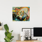 ギタープリント ポスター (ホームオフィス)