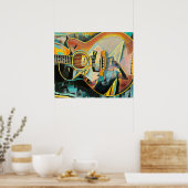 ギタープリント ポスター (キッチン)