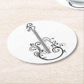 ギタープリント ラウンドペーパーコースター (アングル)