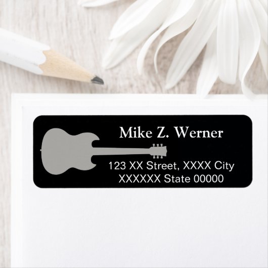 ギタープレイヤーのロックブラック ラベル (インサイチュ)