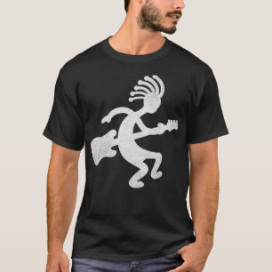 ギタープレイヤーココペリ先住民アメリカン・ヒエログリフ Tシャツ