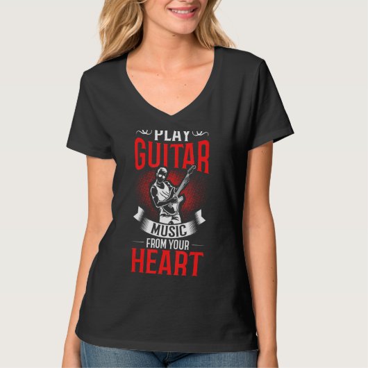 ギタープレイヤーコーデットギターミュージシャン引用文協会 Tシャツ (正面)