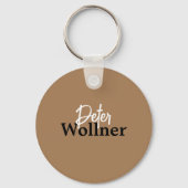 ギタープレイヤー名（ライトブラウン） キーホルダー (裏面)