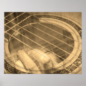 ギタープレイヤー歌手のパフォーマーのコラージュ ポスター (正面)