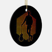 ギタープレイヤー男子エレキギター セラミックオーナメント (右)