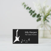 ギタープレイヤー音楽アーティスト先生スクールのコンサート コーリングカード (スタンド正面)