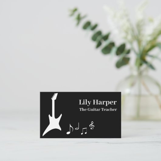 ギタープレイヤー音楽アーティスト先生スクールのコンサート コーリングカード (スタンド正面)