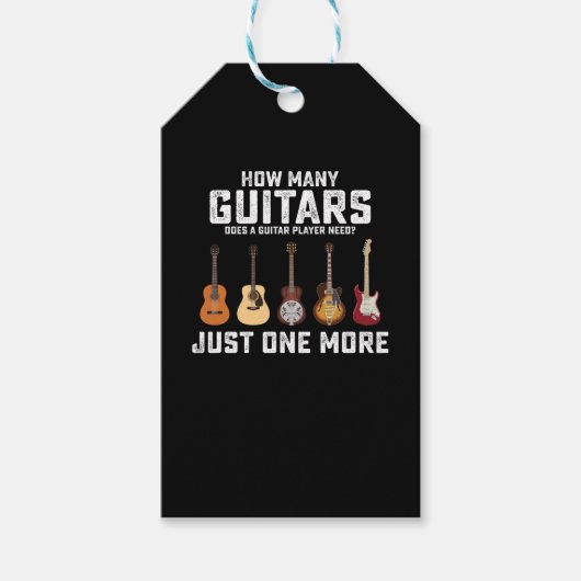 ギタープレーヤーが必要とするギターの数ジャストオン ギフトタグ (正面)