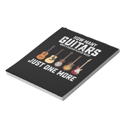 ギタープレーヤーが必要とするギターの数ジャストオン ノートパッド (回転)