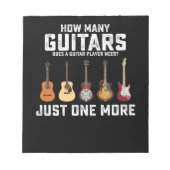 ギタープレーヤーが必要とするギターの数ジャストオン ノートパッド (正面)