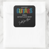 ギタープレーヤーが必要とするギターの数 スクエアシール (バッグ)