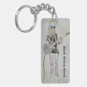 ギタープレーヤーのキーチェーン キーホルダー (正面左)