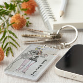 ギタープレーヤーのキーチェーン キーホルダー (正面右)