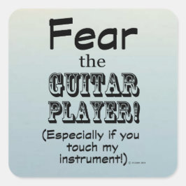 ギタープレーヤーのスクエアステッカーを恐れる スクエアシール