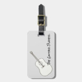 ギタープレーヤーのラゲッパーソナライズされたジタグ ラゲッジタグ (正面縦)