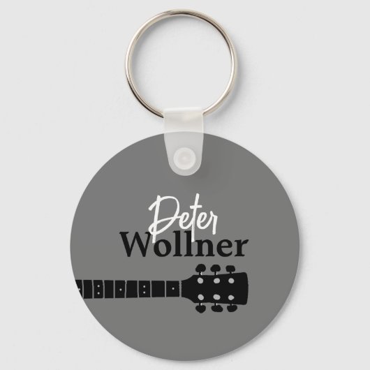 ギタープレーヤーの名前グレイ音楽 キーホルダー (正面)