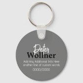 ギタープレーヤーの名前グレイ音楽 キーホルダー (裏面)