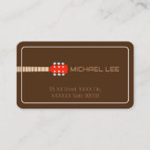 ギタープレーヤーまたはミュージックストアBrown 名刺 (正面)