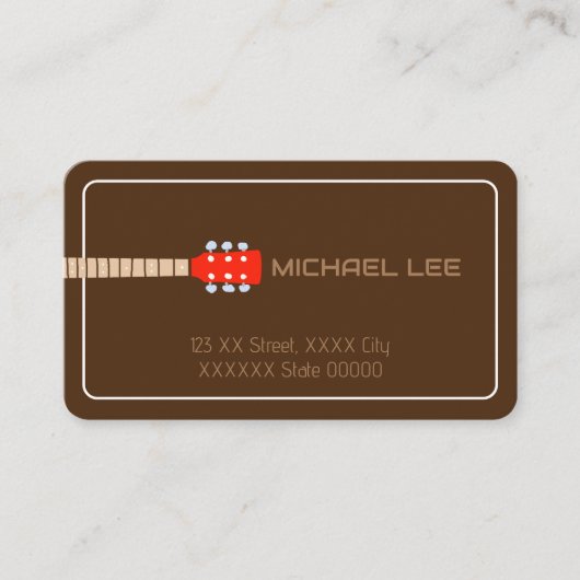 ギタープレーヤーまたはミュージックストアBrown 名刺 (正面)