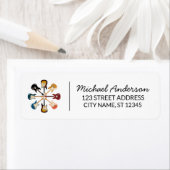 ギタープレーヤーまたは音楽ストアの差出人住所ラベル ラベル (インサイチュ)