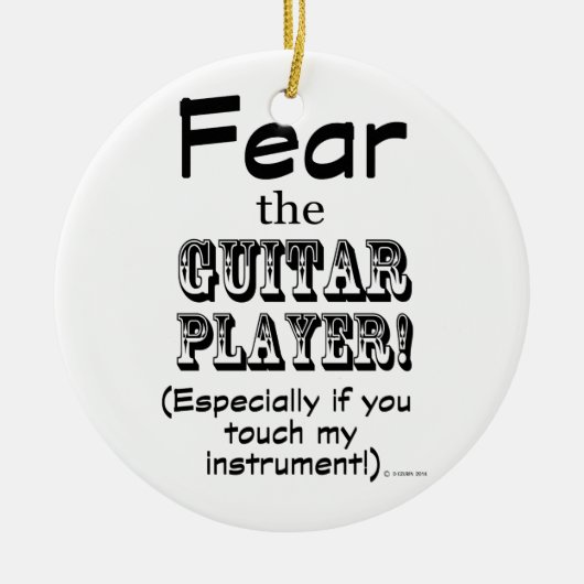 ギタープレーヤーを恐れる セラミックオーナメント (正面)