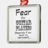 ギタープレーヤーを恐れる メタルオーナメント (左)