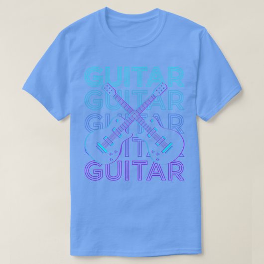 ギタープレーヤーギタリストレトロ553 Tシャツ (デザイン正面)