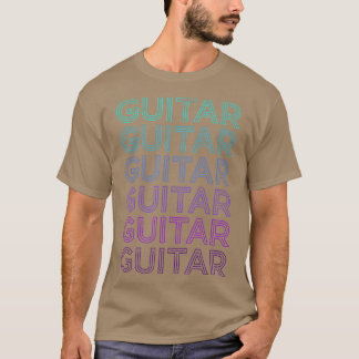 ギタープレーヤーギタリストレトロ Tシャツ