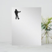 ギタープレーヤーシルバー (スタンド正面)