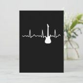 ギタープレーヤーハートビートミュージシャンギタリストG サンキューカード (スタンド正面)