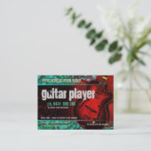 ギタープレーヤーバンドの名刺 名刺 (スタンド正面)