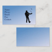 ギタープレーヤーブルー 名刺 (正面/裏面)