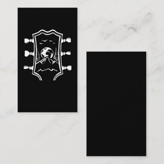 ギタープレーヤーマウンテンミュージックラバーギタリスト 名刺 (正面/裏面)