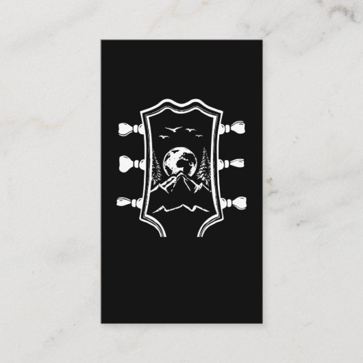 ギタープレーヤーマウンテンミュージックラバーギタリスト 名刺 (正面)