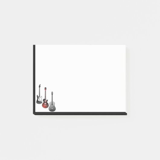 ギタープレーヤーミュージシャン音楽ミュージカルポストイットノート ポストイット (正面)