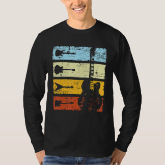 ギタープレーヤーレトロヴィンテージギター Tシャツ