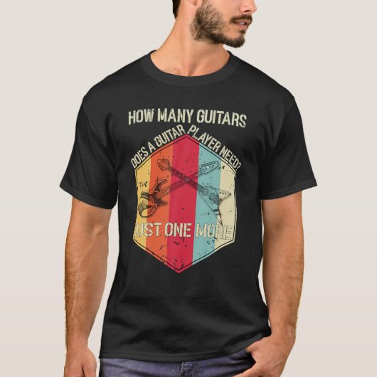 ギタープレーヤーヴィンテージRのギタギフト数 Tシャツ (正面)