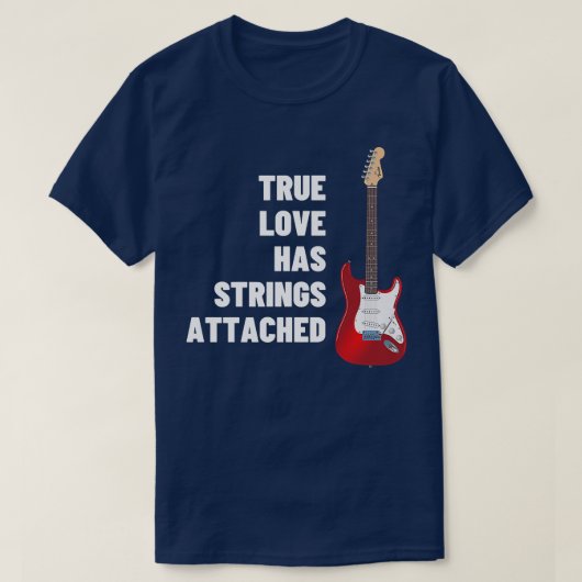 ギタープレーヤー真愛の文字列AttachedGuitar556 Tシャツ (デザイン正面)