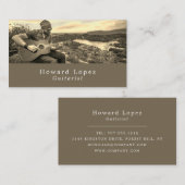 ギタープレーヤー、ギタリスト、プロフェッショナルミュージシャン 名刺 (正面/裏面)