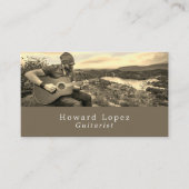 ギタープレーヤー、ギタリスト、プロフェッショナルミュージシャン 名刺 (正面)