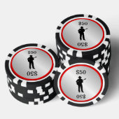 ギタープレーヤー ポーカーチップ (積み重ね)