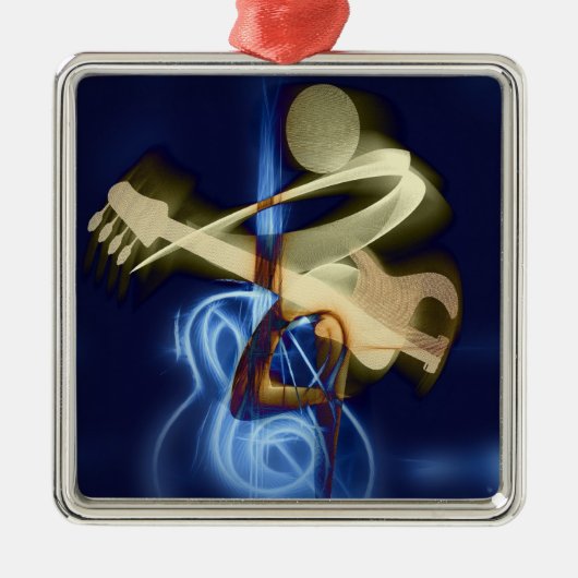 ギタープレーヤー メタルオーナメント (正面)